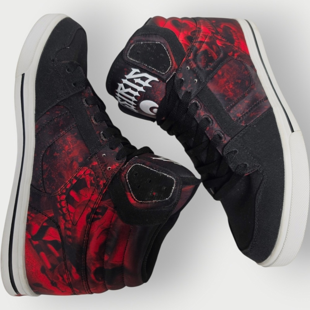 Osiris Clone Huit Battle Red Skull High Top Skate Shoes Men's 13 IN BOX
